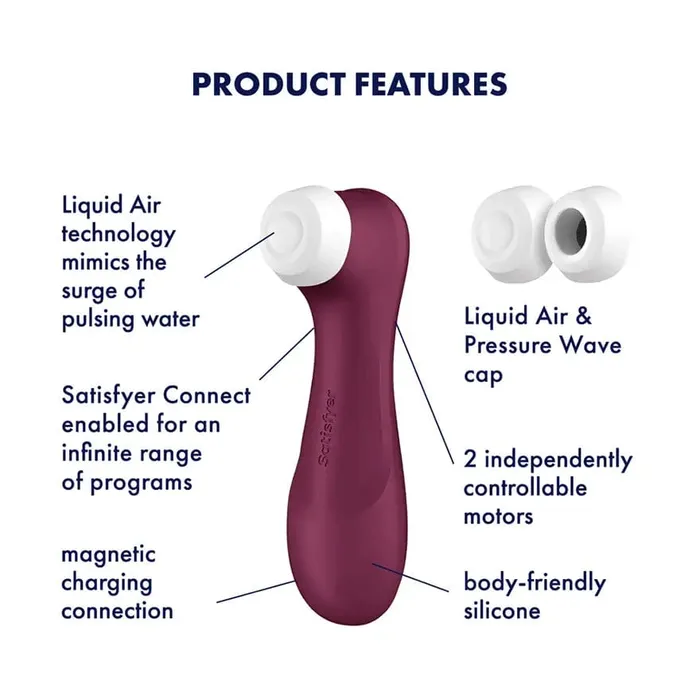 Vibrators | Satisfyer Satisfyer Pro 2 Generation 3 - Air-Pulse Clitoris Stimulator (Wine Red)