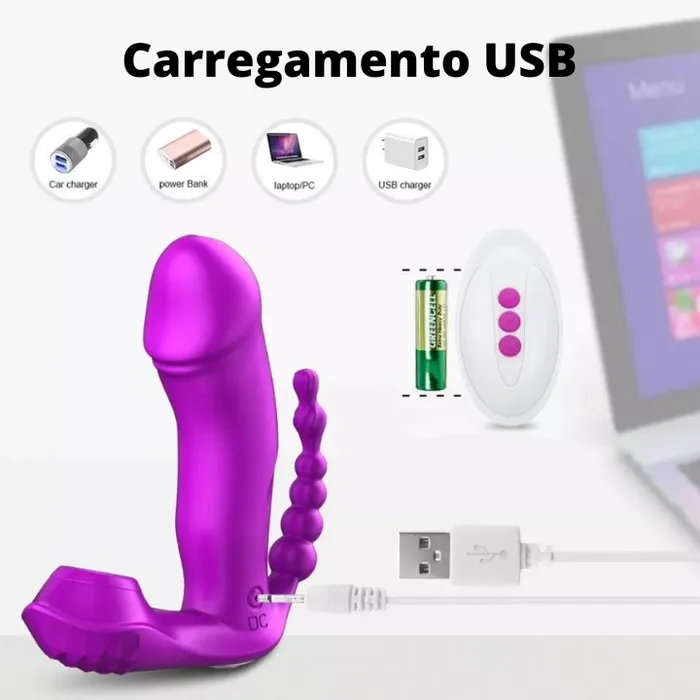 3 em 1 - Vibrador Calcinha Estrela | 18+sexyshop Vibrators