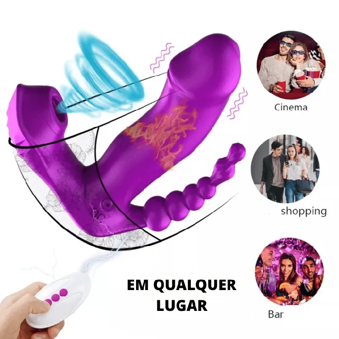 3 em 1 - Vibrador Calcinha Estrela | 18+sexyshop Vibrators