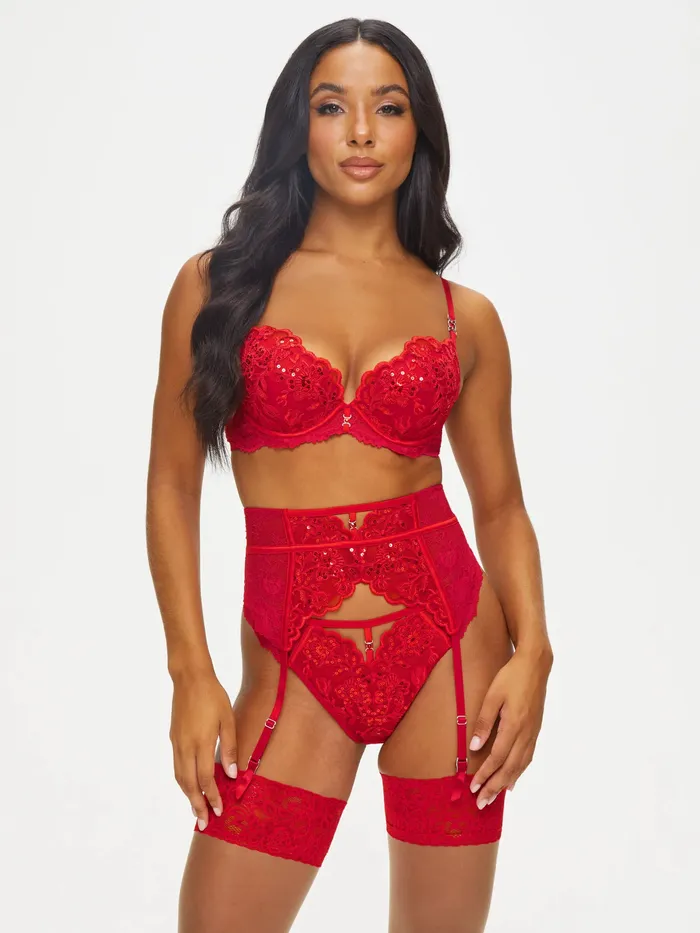 Ann Summers Vibrators Icon Padded Plunge Bra Red
