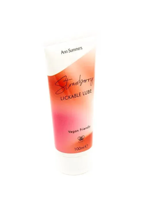 Ann Summers Vibrators Strawberry Lickable Flavoured Lube 100ml