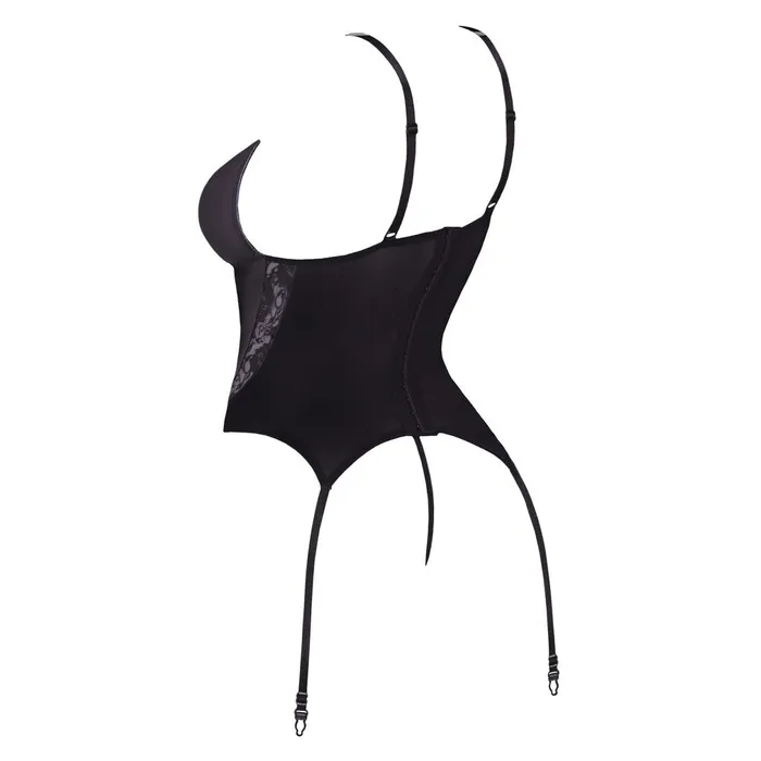 Cottelli Collection Cottelli Basque and Thong With Lace | Teddies And Bodies Cottelli Collection Cottelli Basque and Thong With Lace | Teddies And Bodies