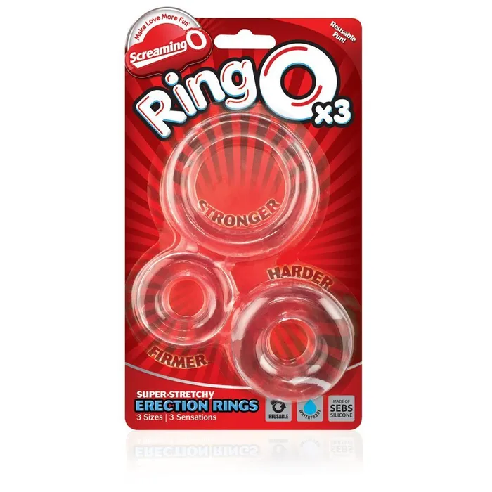 Dildos | Screaming O Screaming O RingO x3 Clear Cock Rings