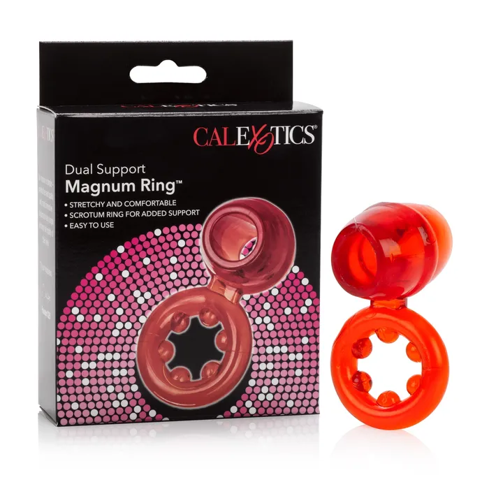 Dual Support Magnum Ring Red CalExotics Vibrators
