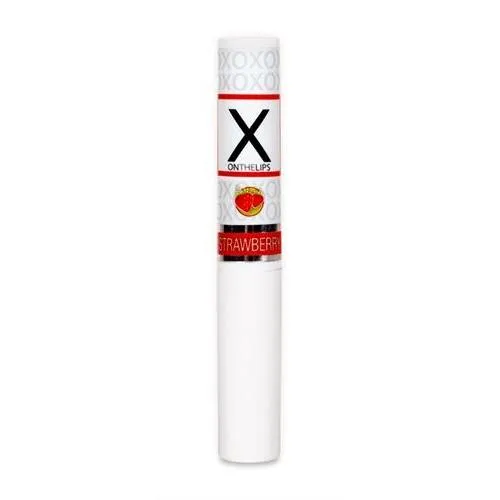 Female Sex Toys X on the Lips Lip Balm Sizzling Strawberry 75 Oz Sensuva