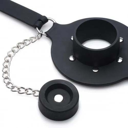 Female Sex Toys | XR Brands Pie Hole Silicone Feeding Gag