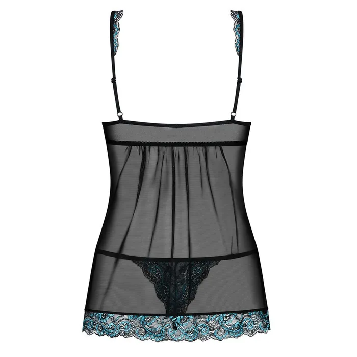 Obsessive Open Front Babydoll And String Black | Obsessive Anal