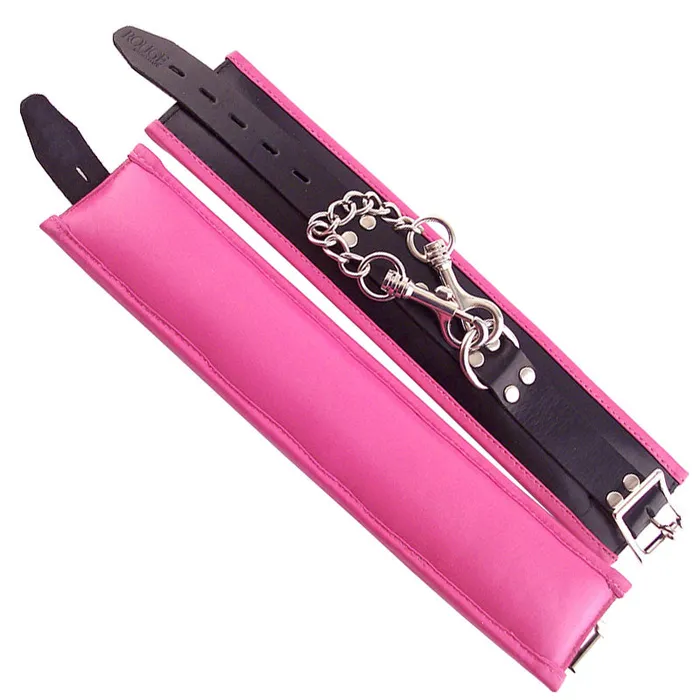 Rouge Garments Rouge Garments Wrist Cuffs Padded Pink Trimmed Vibrators