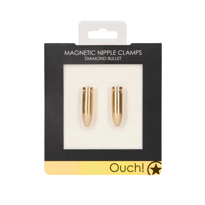 Shots Toys Female Sex Toys | Ouch Magnetic Nipple Clamps Diamond Bullet Gold Shots Toys Female Sex Toys | Ouch Magnetic Nipple Clamps Diamond Bullet Gold