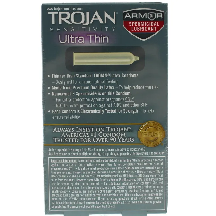 Trojan Condoms Female Sex Toys Trojan Sensitivity Ultra Thin Armor Spermicidal Lubricated Condoms 12 Pack Trojan Condoms Female Sex Toys Trojan Sensitivity Ultra Thin Armor Spermicidal Lubricated Condoms 12 Pack