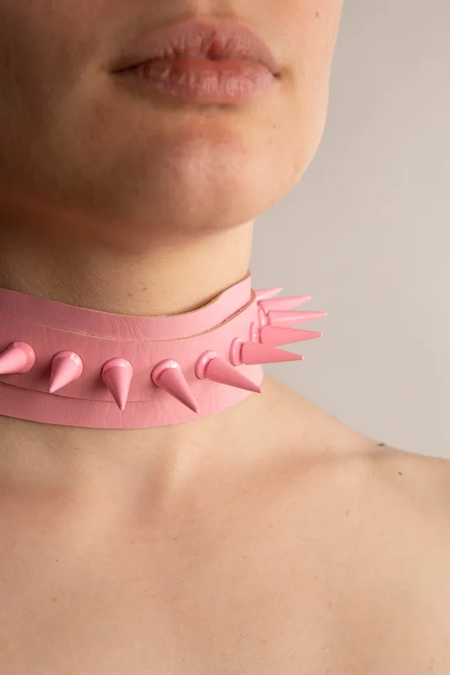 Vibrators | RAWXXI LAB Galaxxi Collare con Borchie Rosa