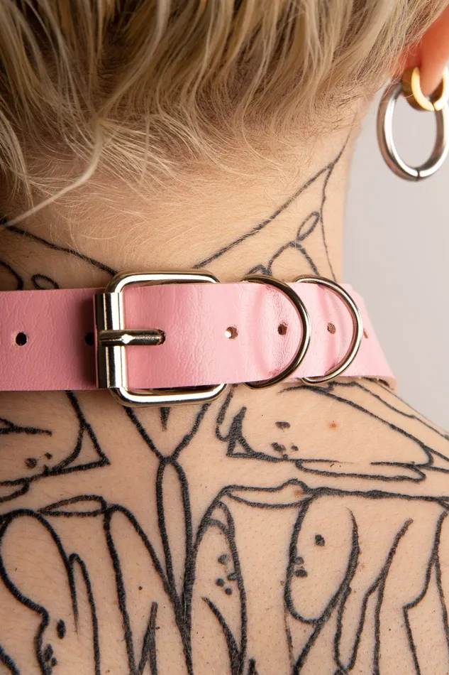 Vibrators | RAWXXI LAB Galaxxi Collare con Borchie Rosa
