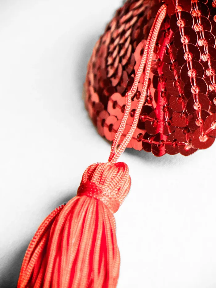 Vibrators | Sequin Nipple Tassel Red Hearts - Ann Summers