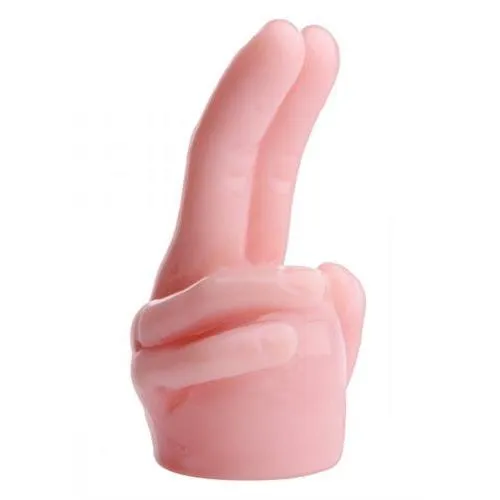 XR Brands Wand Essentials Female Sex Toys Pleasure Pointer Two Finger Wand Attachment XR Brands Wand Essentials Female Sex Toys Pleasure Pointer Two Finger Wand Attachment